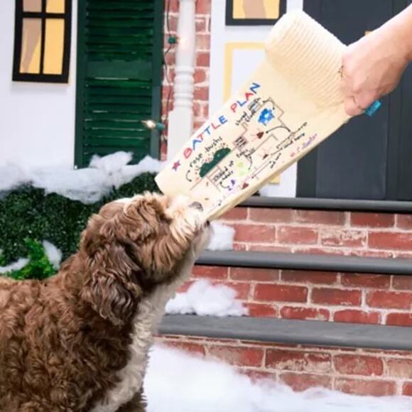 BARK Home Alone Battle Plan Scroll Plush Dog Toy‎ Squeaker Crinkle Thrash Play - Picture 2 of 7